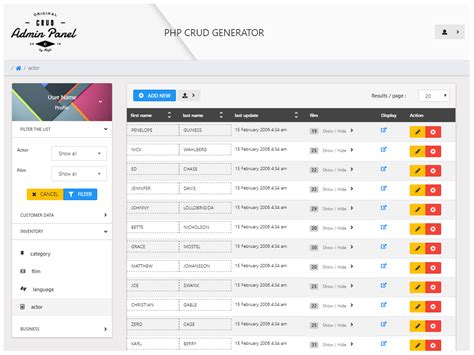 php crud generator.